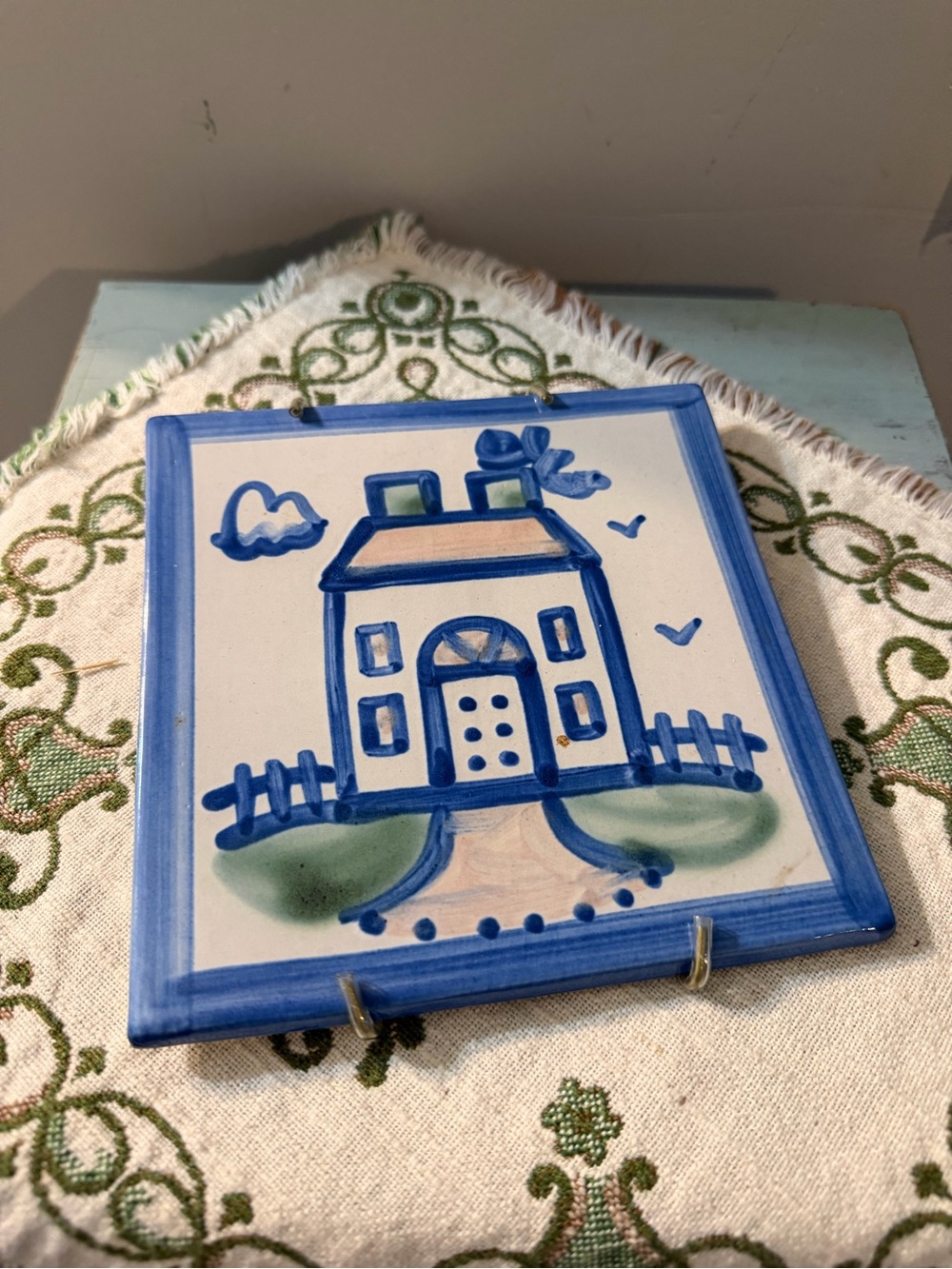 Vintage MA Hadley Hand-Painted Tile